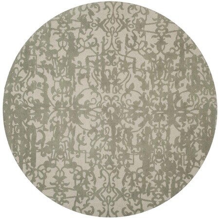 Safavieh Restoration VIntage Round Area Rug, Light Sage and Grey - 6 x 6 ft. RVT101D-6R